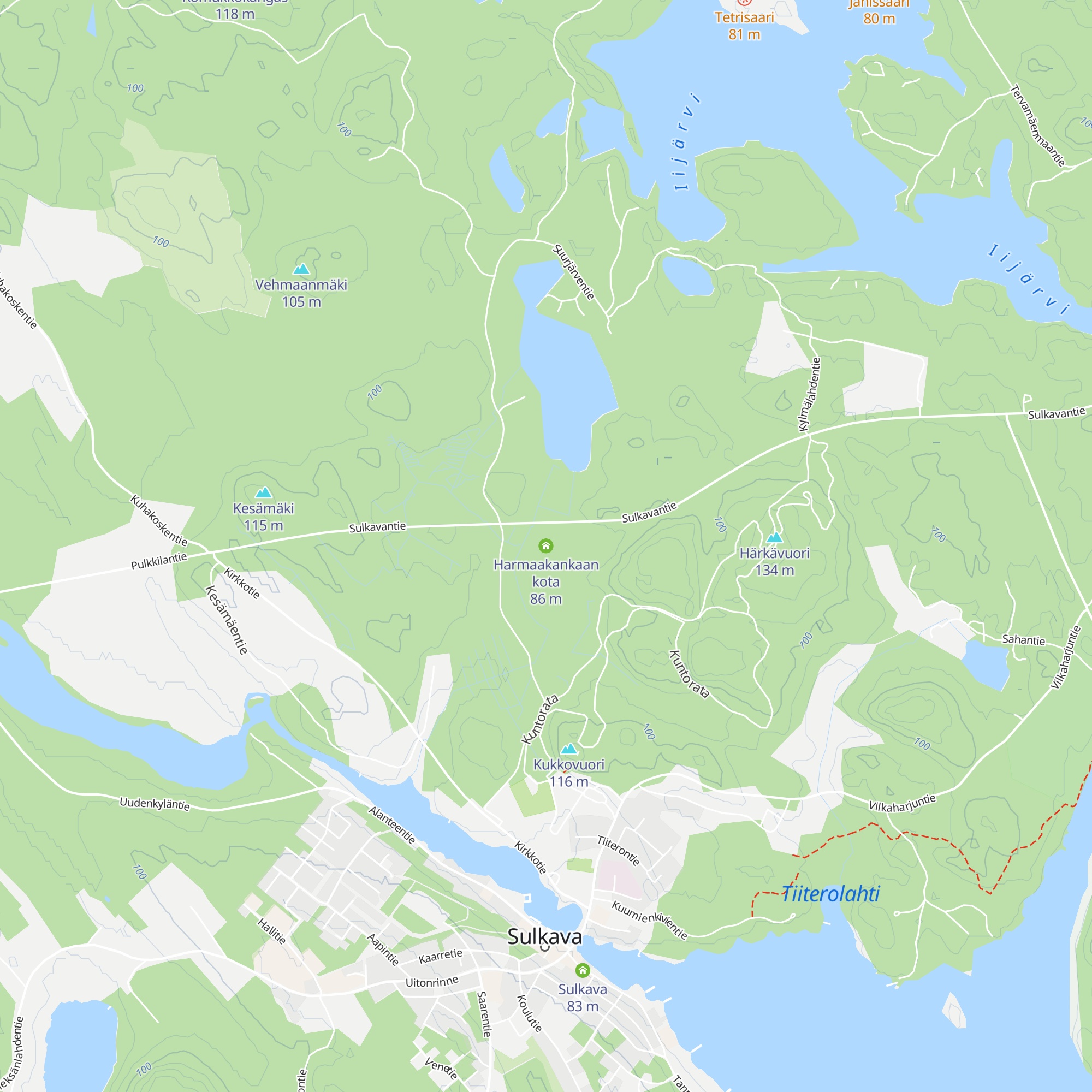 Harmaakankaan kota map