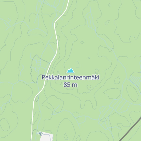 Map of Pekkalanrinteenmäki