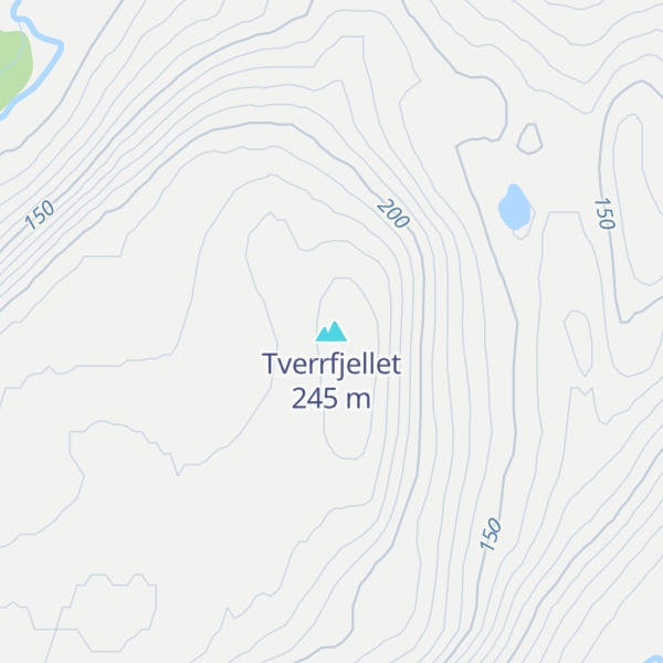Map of Tverrfjellet