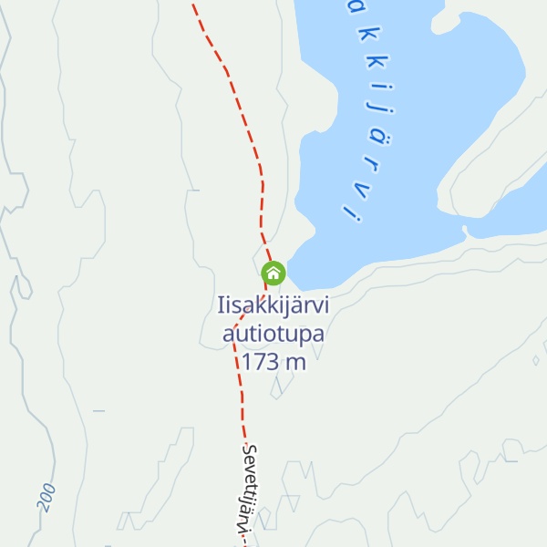 Map of Iisakkijärvi autiotupa