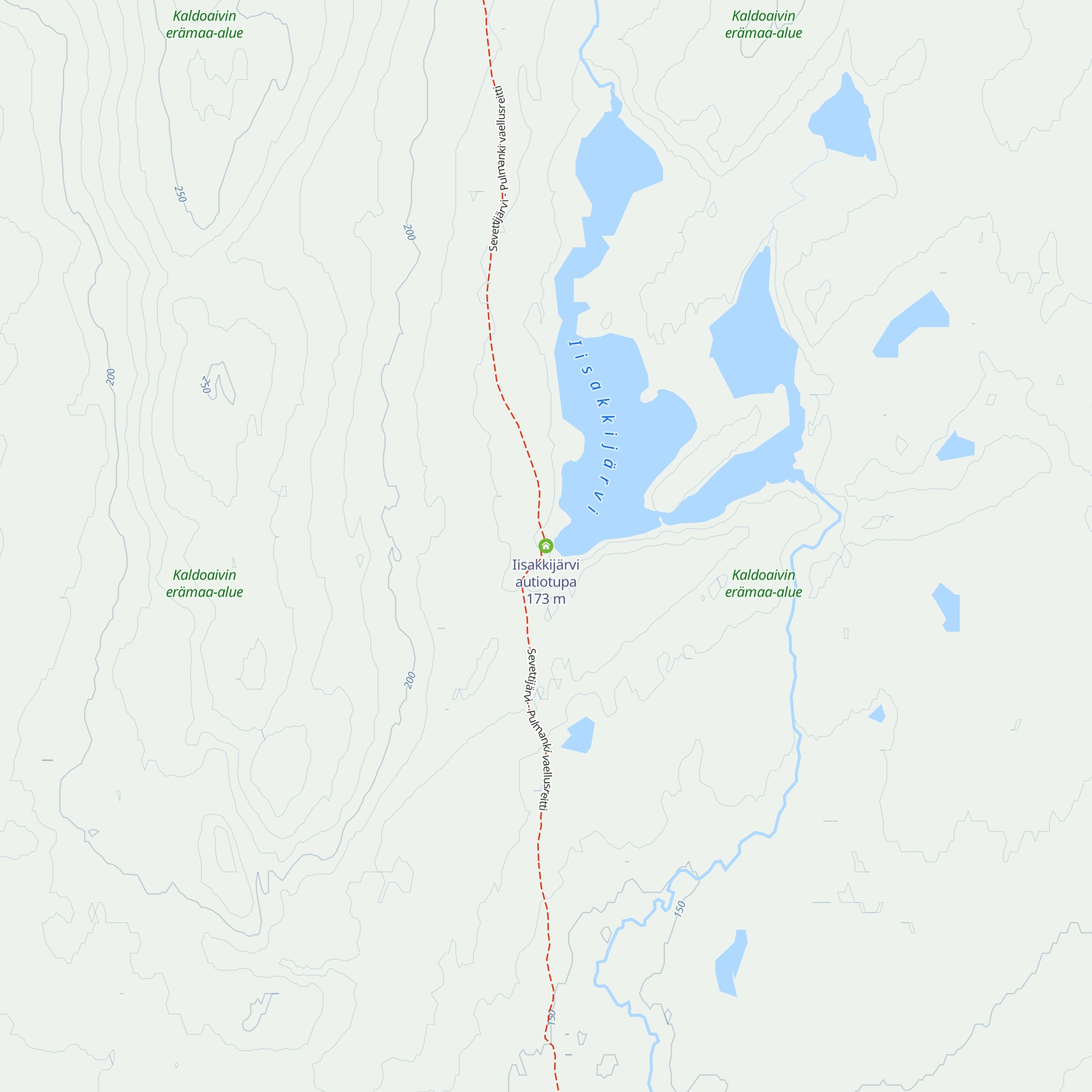 Iisakkijärvi autiotupa map