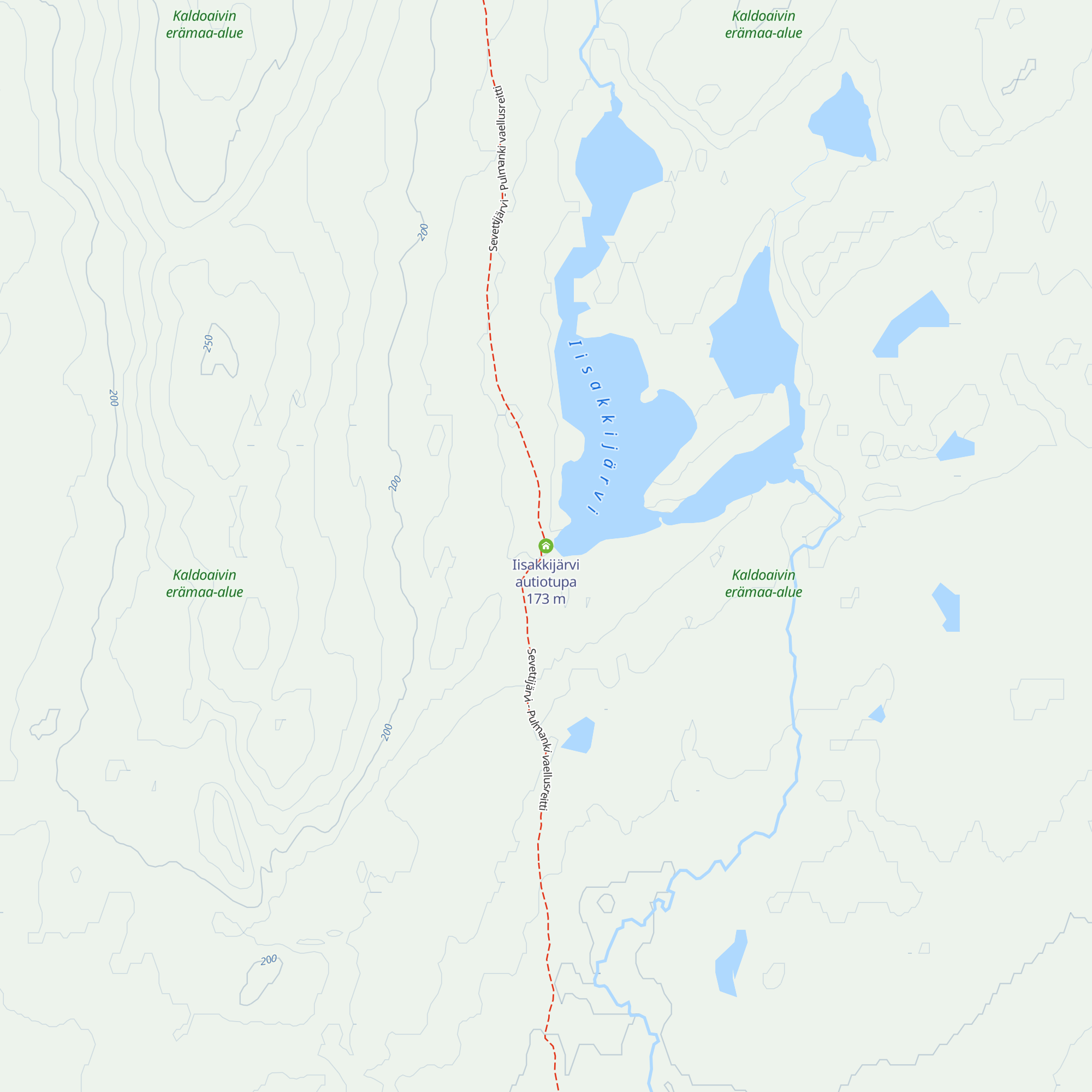 Iisakkijärvi autiotupa map