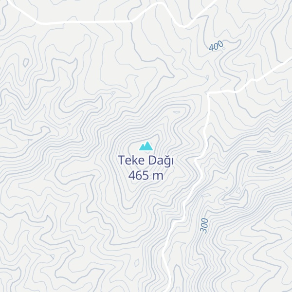 Map of Teke Dağı