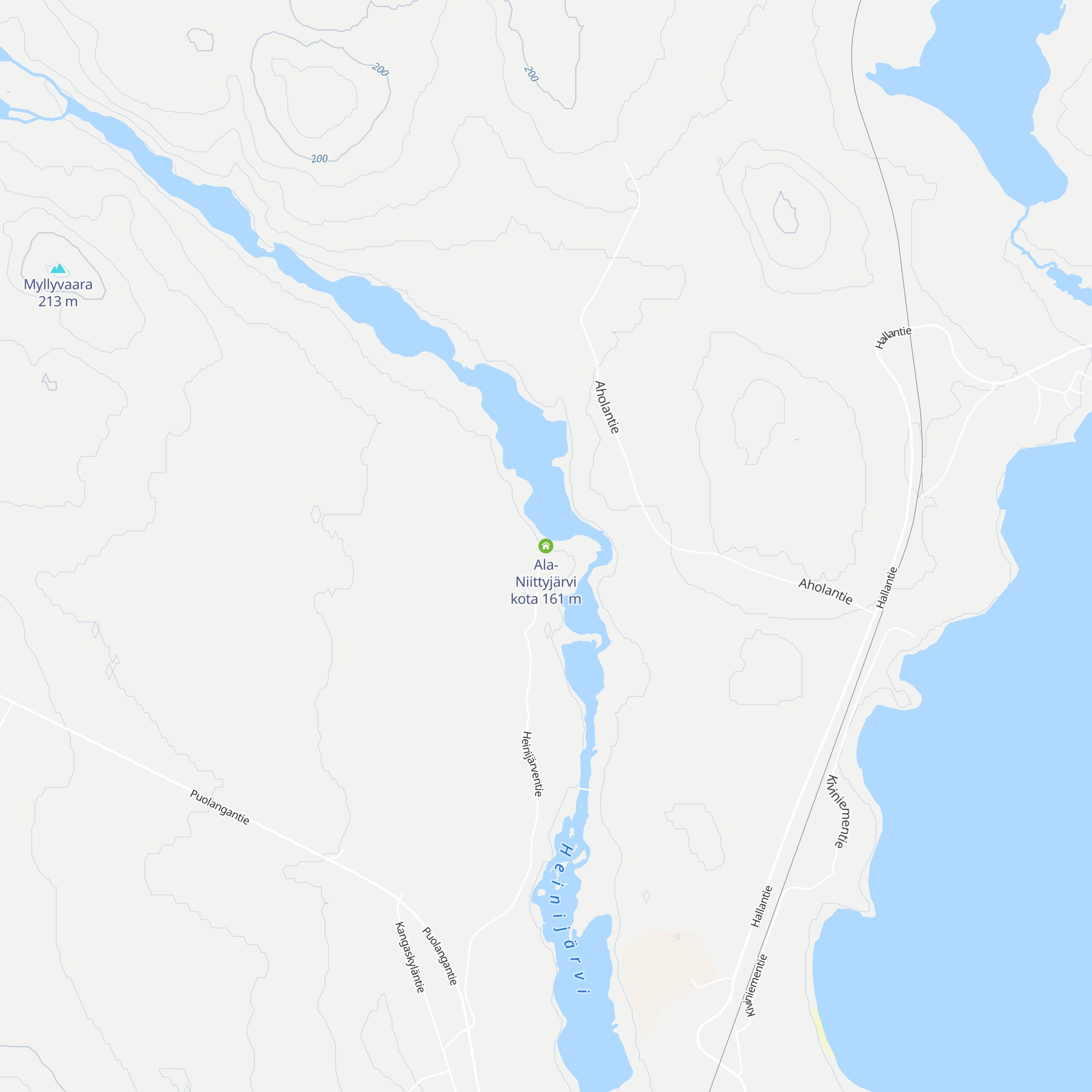 Ala-Niittyjärvi kota map