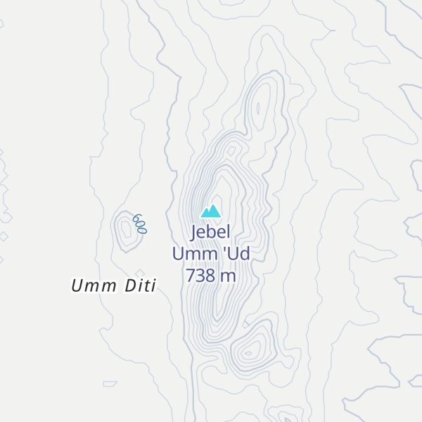 Map of Jebel Umm 'Ud