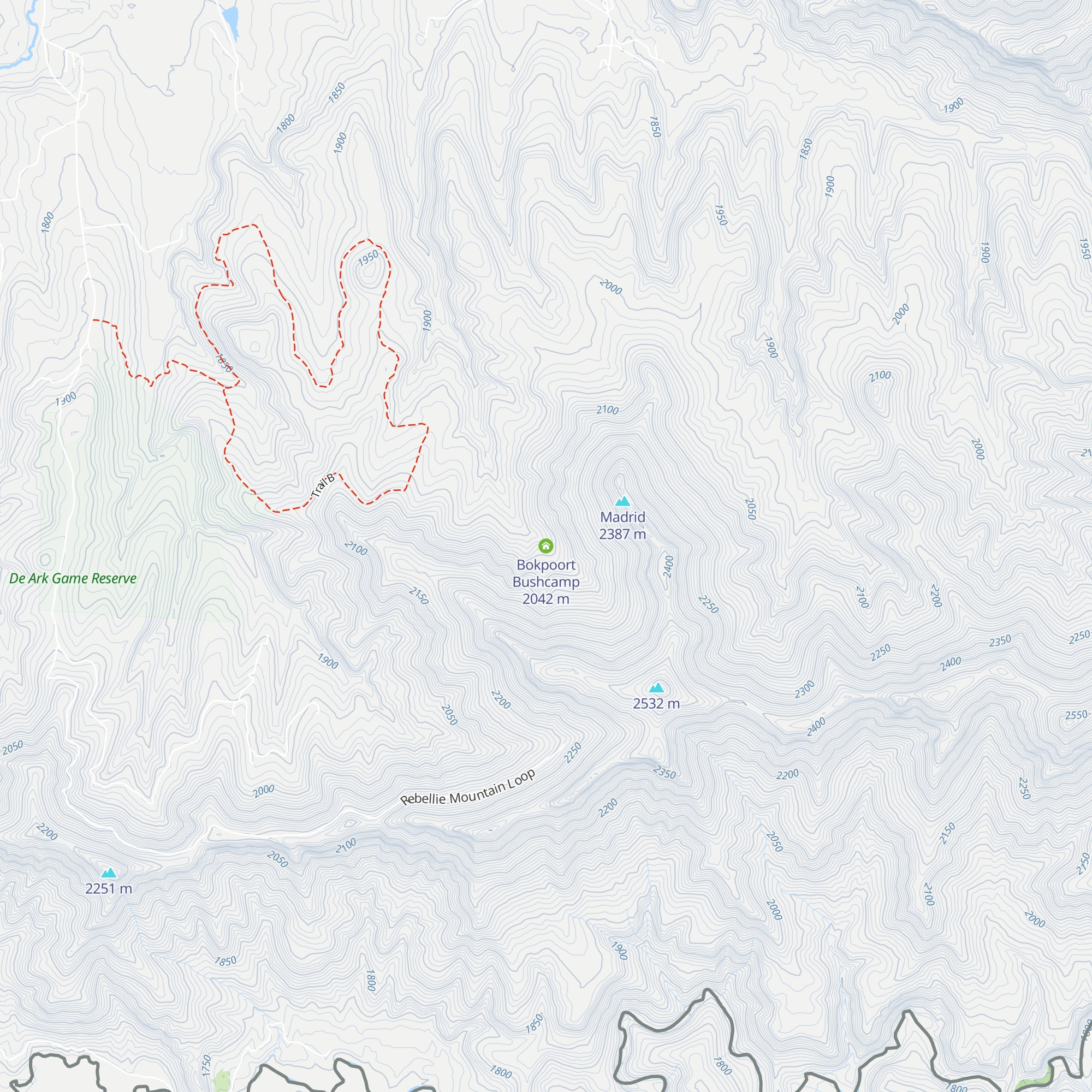 Bokpoort Bushcamp map