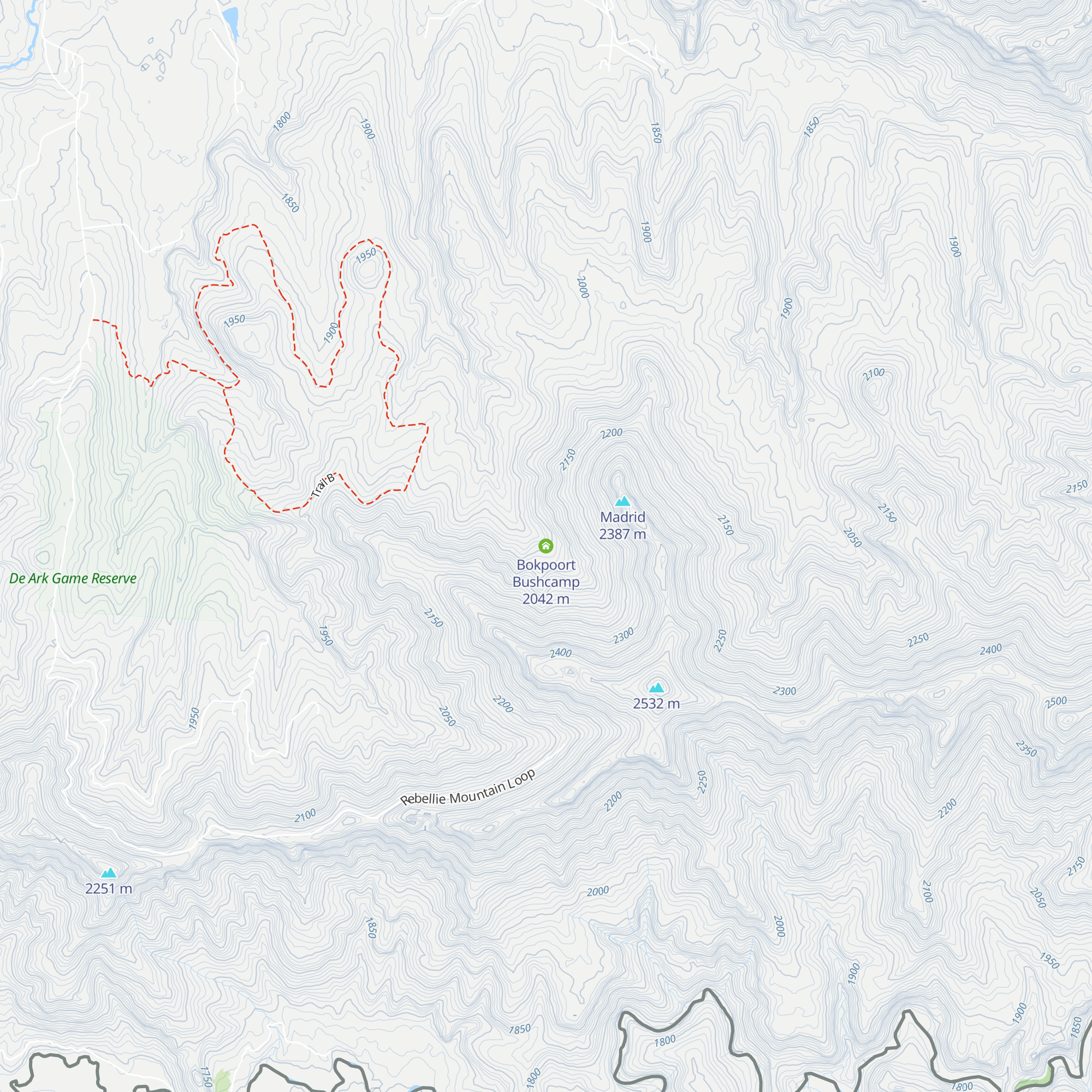 Bokpoort Bushcamp map