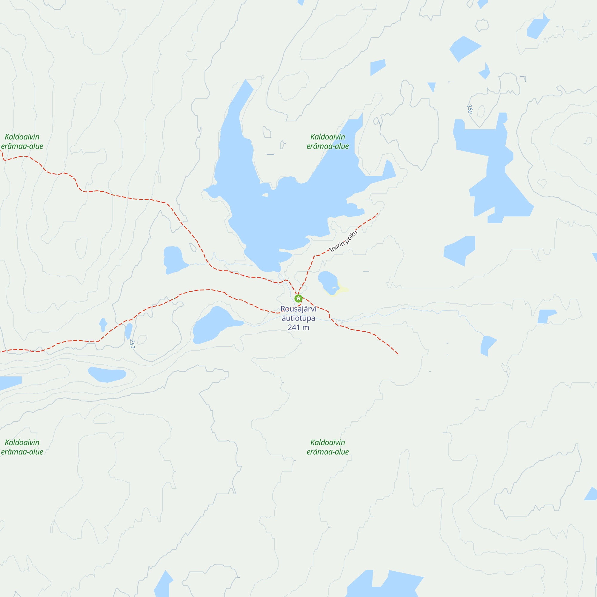 Rousajärvi autiotupa map