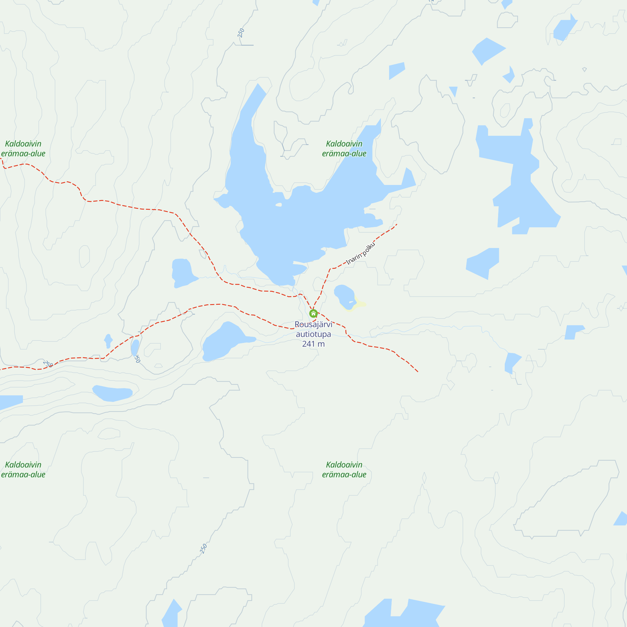 Rousajärvi autiotupa map