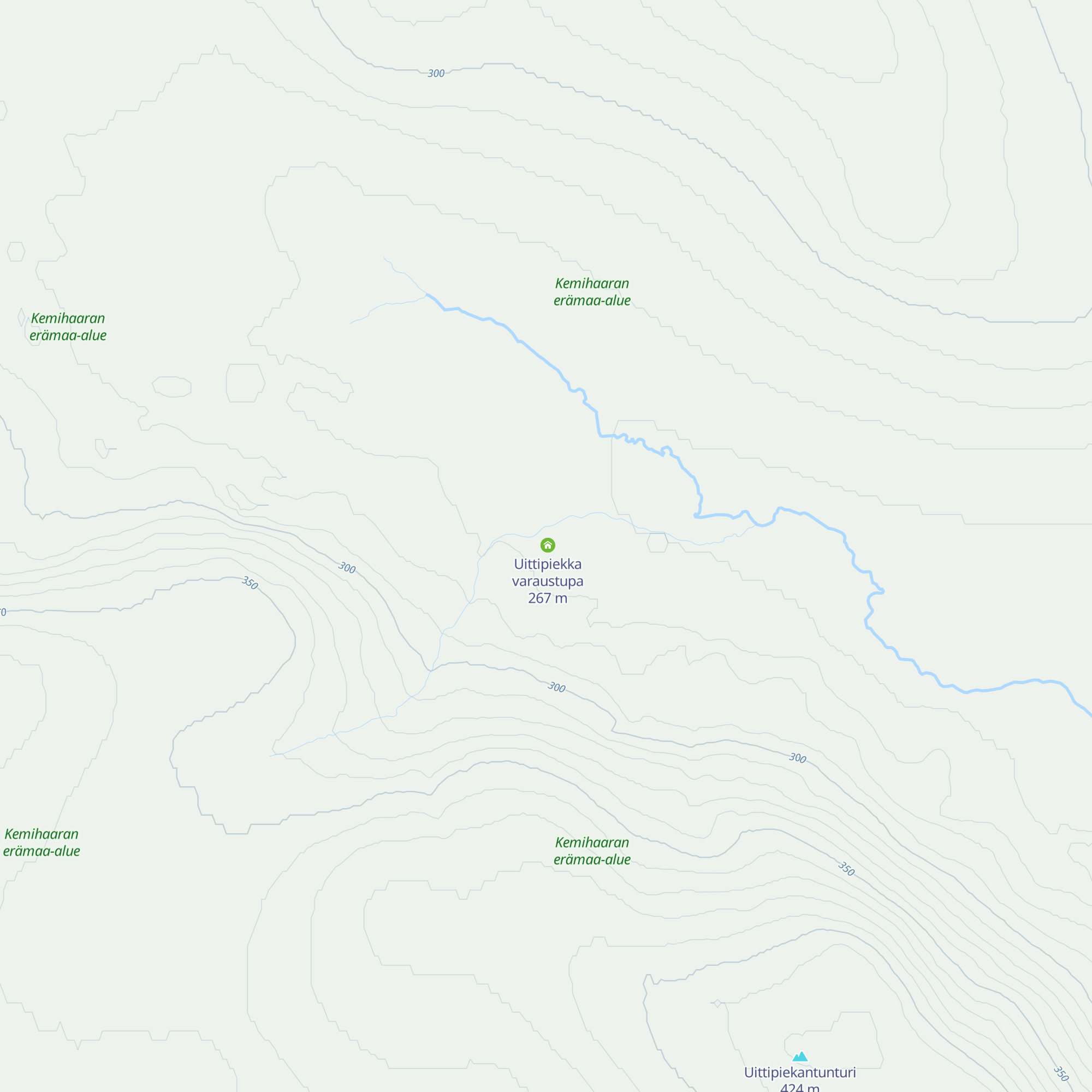 Uittipiekka autiotupa map