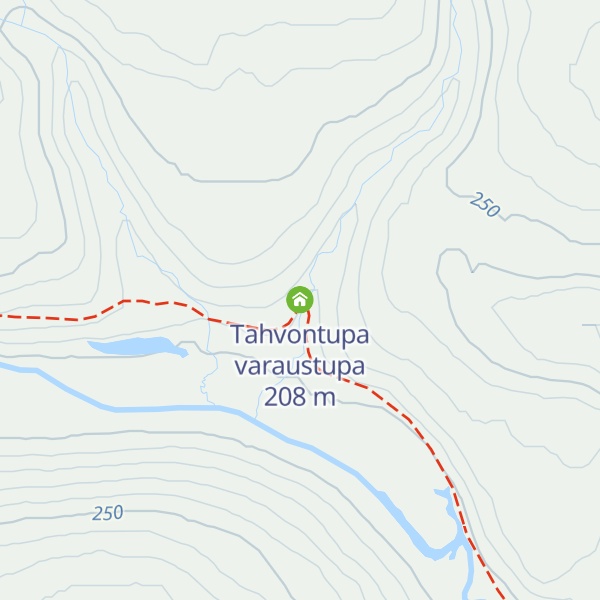Map of Tahvontupa varaustupa