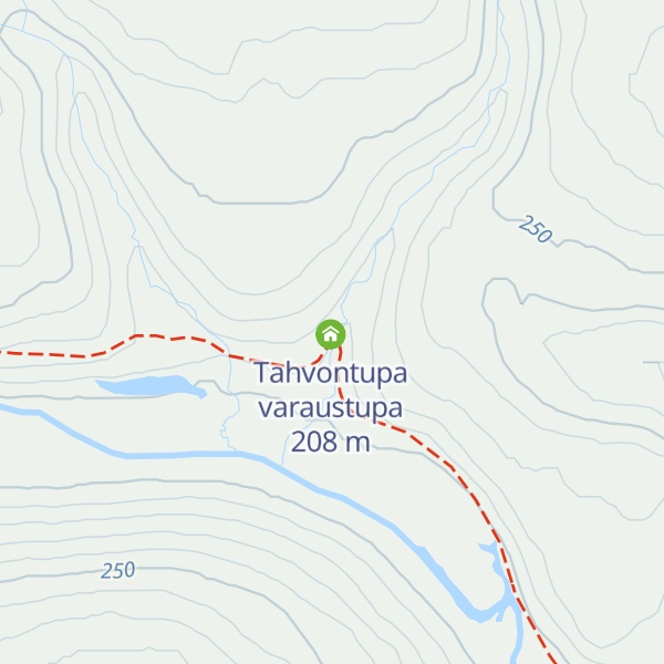 Map of Tahvontupa autiotupa