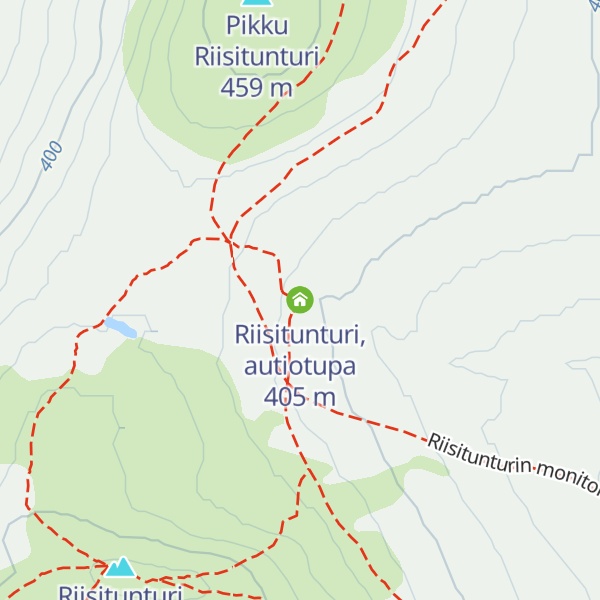 Map of Riisitunturi, autiotupa