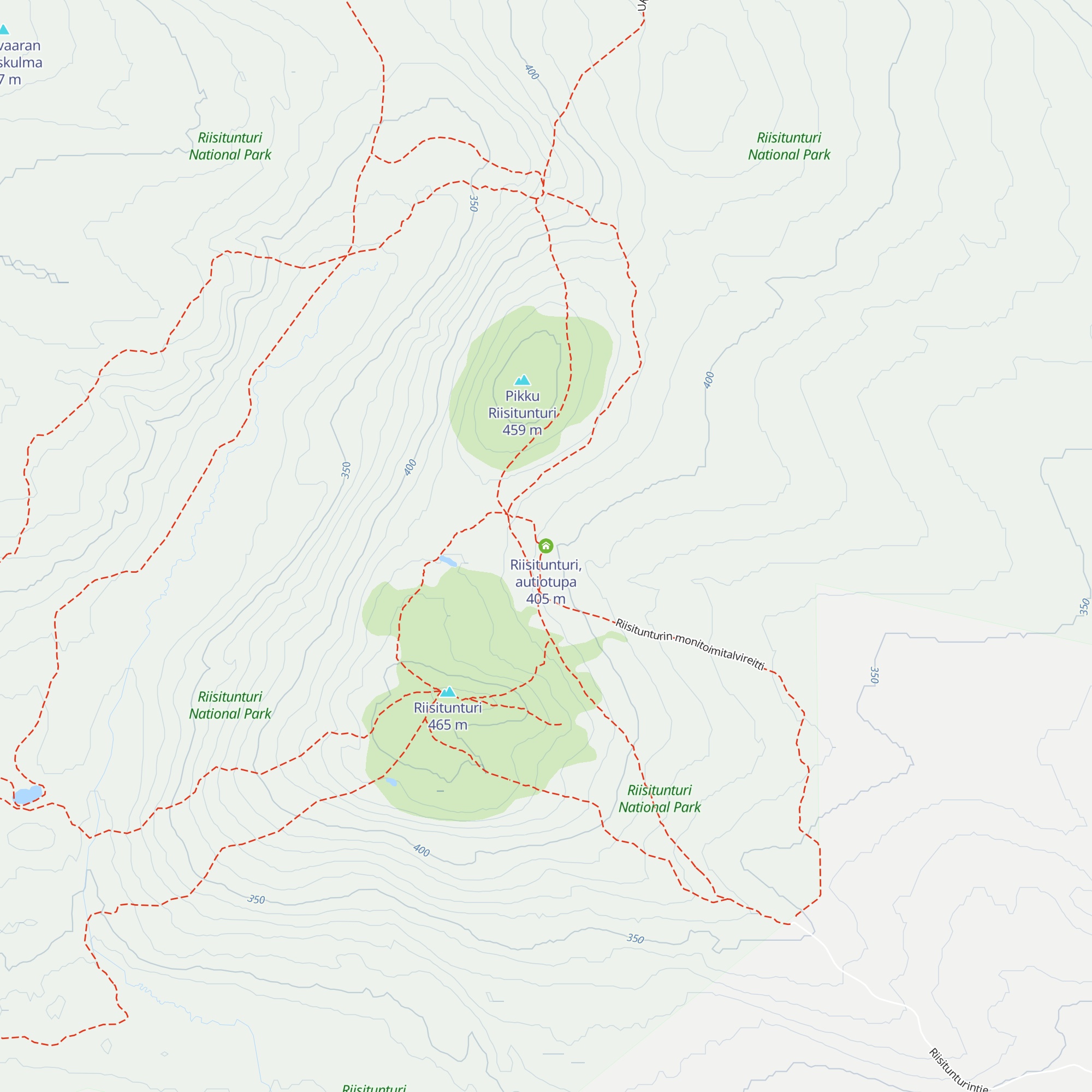 Riisitunturi, autiotupa map