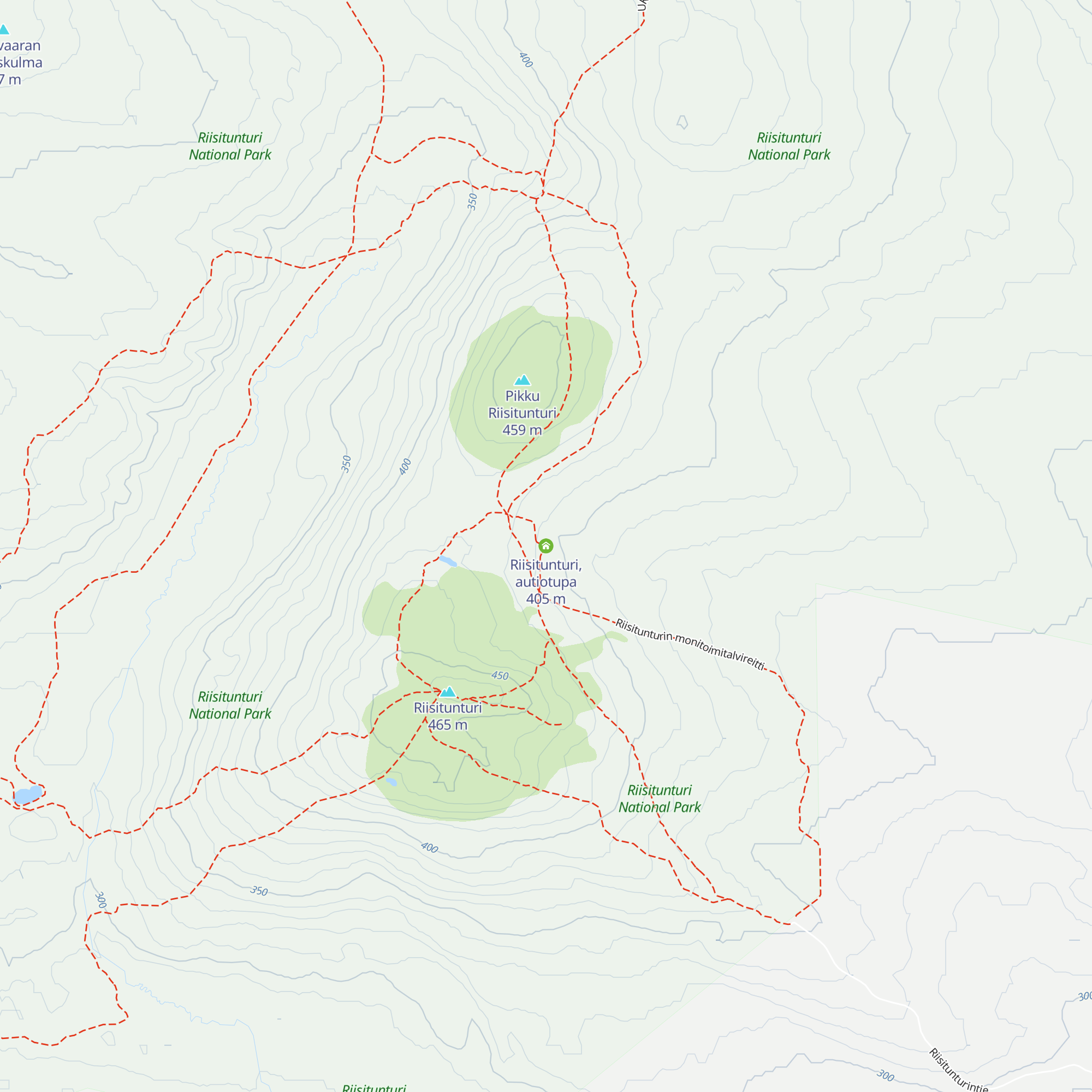 Riisitunturi, autiotupa map