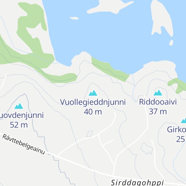 Map of Vuollegieddnjunni