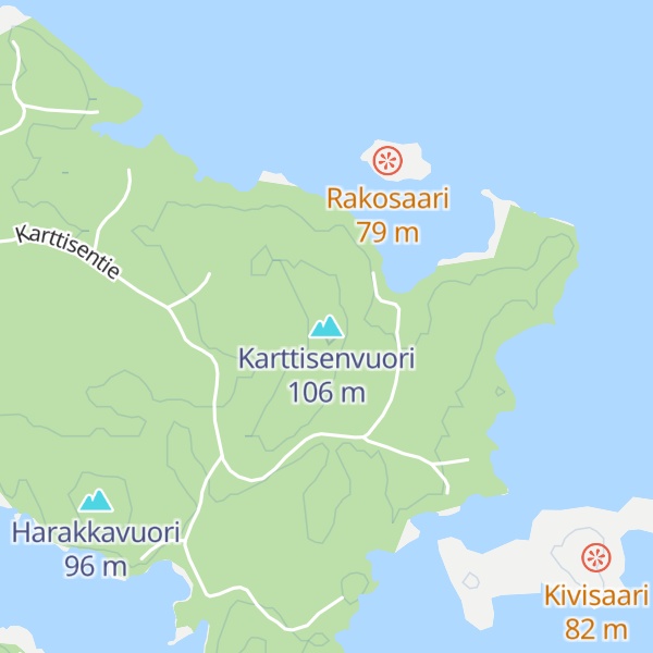Map of Karttisenvuori