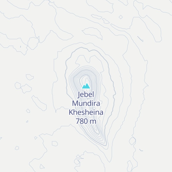 Map of Jebel Mundira Khesheina