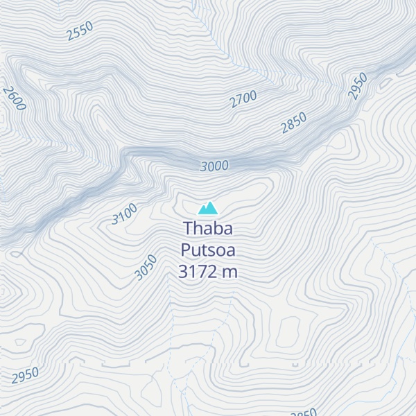Map of Thaba Putsoa
