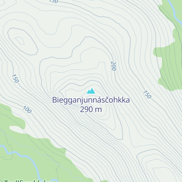 Map of Biegganjunnásčohkka