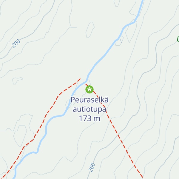 Map of Peuraselkä autiotupa