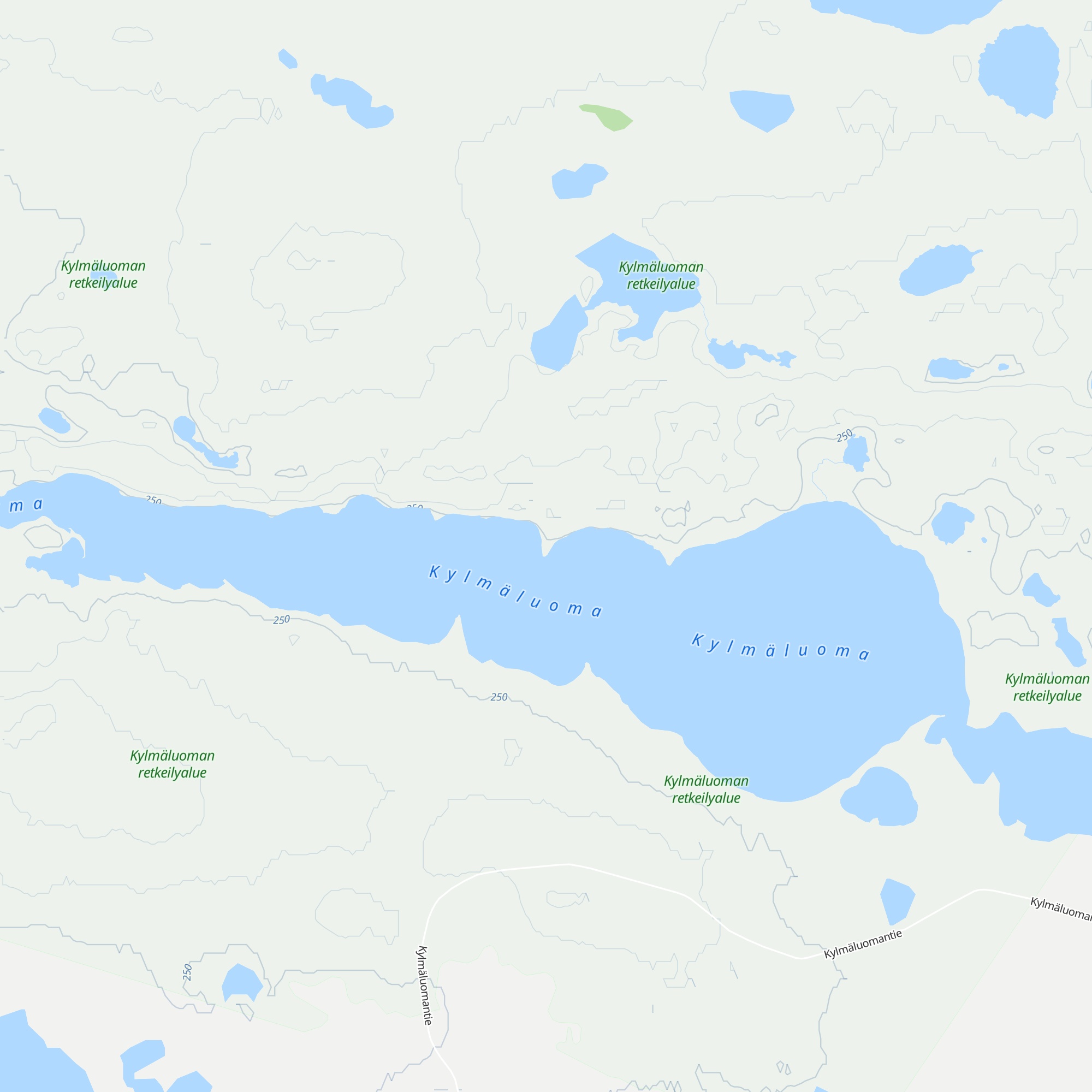 Kylmäluomajärvi kota map