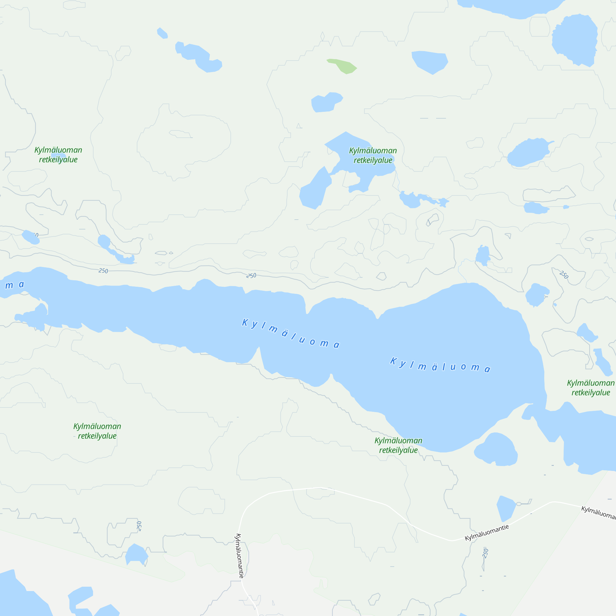 Kylmäluomajärvi kota map