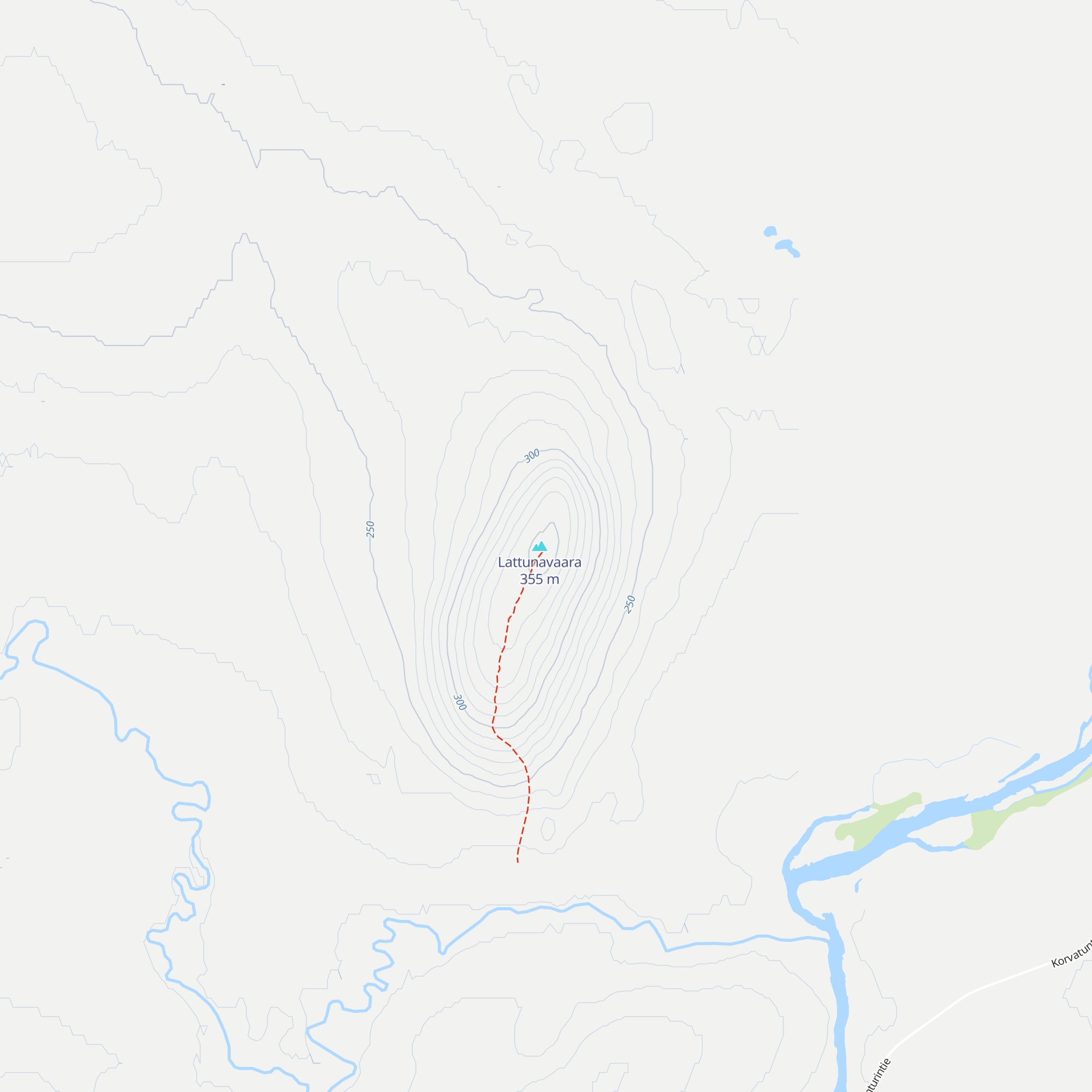Lattunavaara palovartijan maja autiotupa map