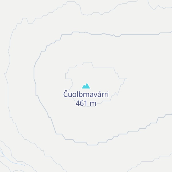 Map of Čuolbmavárri