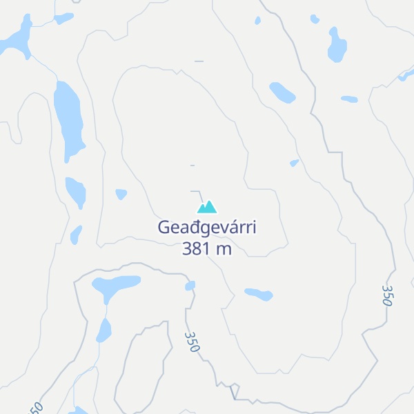 Map of Geađgevárri