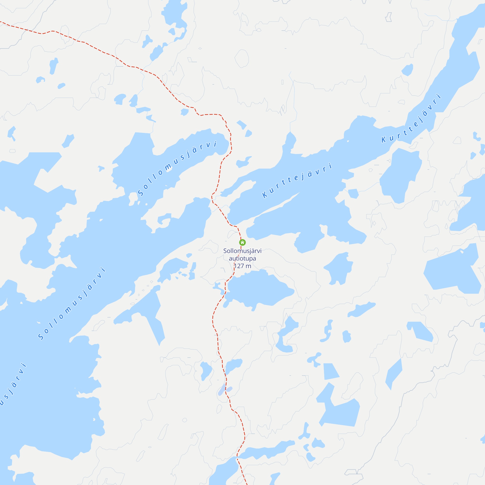 Sollomusjärvi autiotupa map