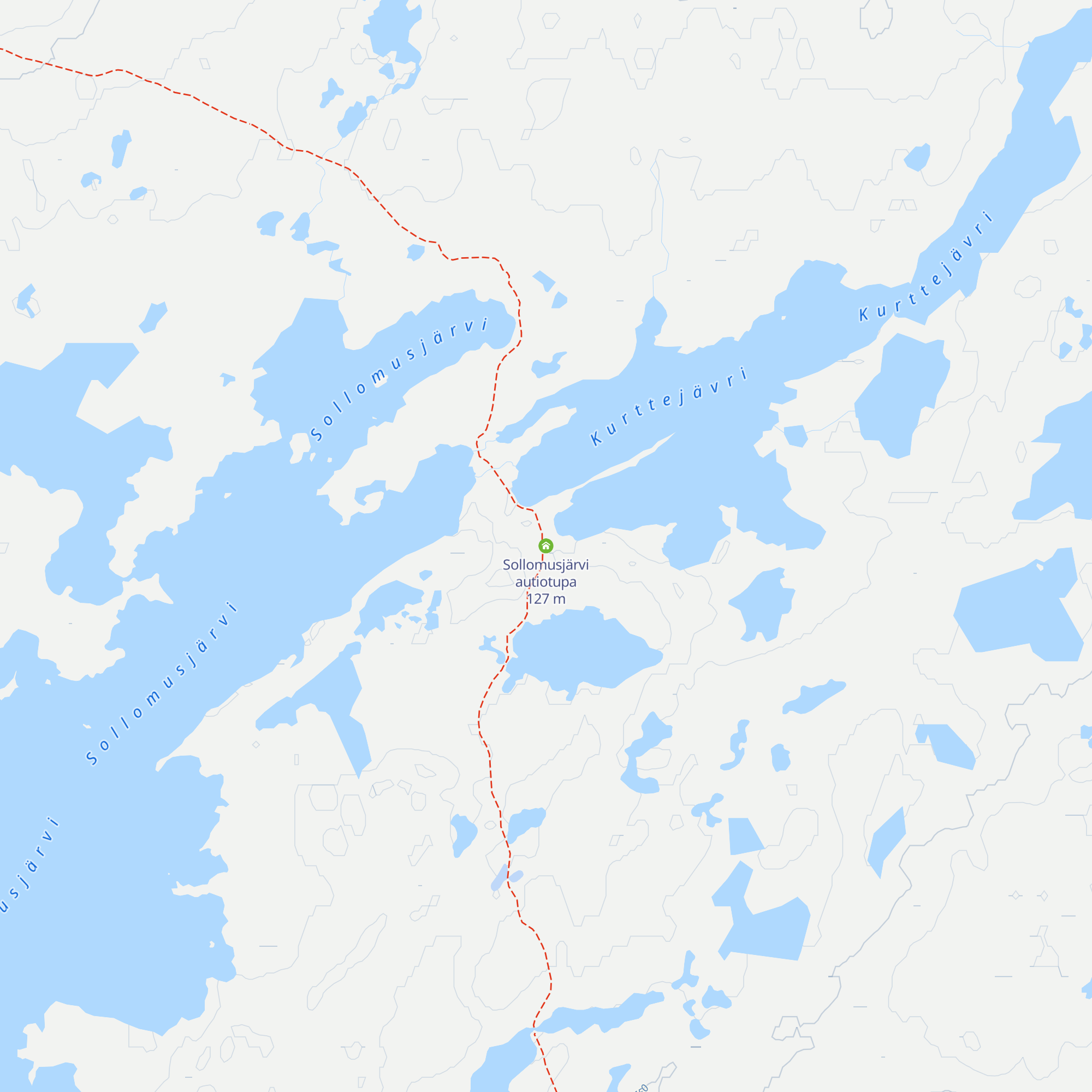 Sollomusjärvi autiotupa map