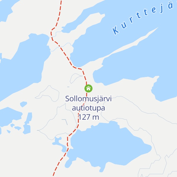 Map of Sollomusjärvi autiotupa