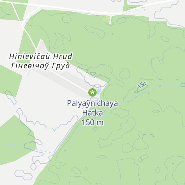 Map of Palyaўnichaya Hatka