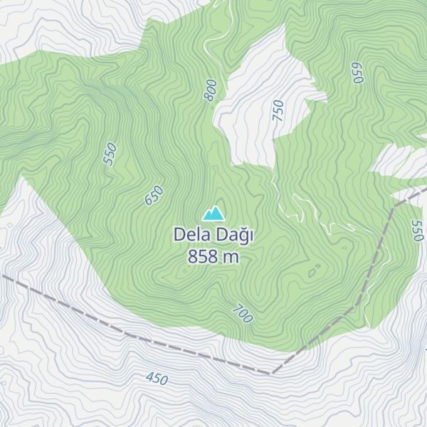 Map of Dela Dağı