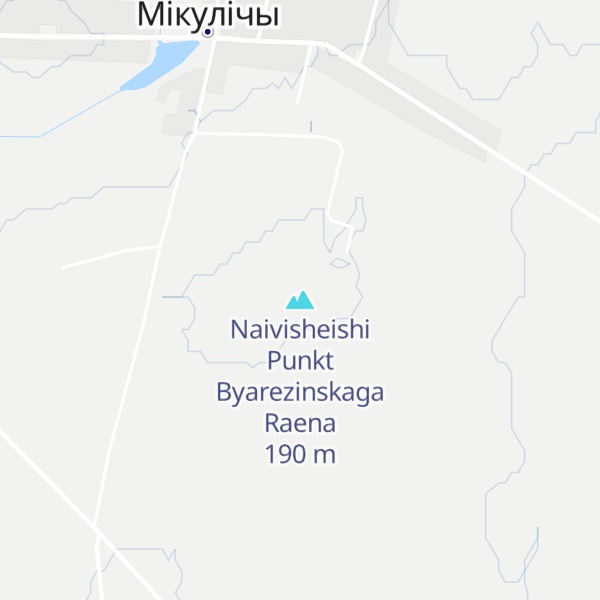 Map of Naivisheishi Punkt Byarezinskaga Raena