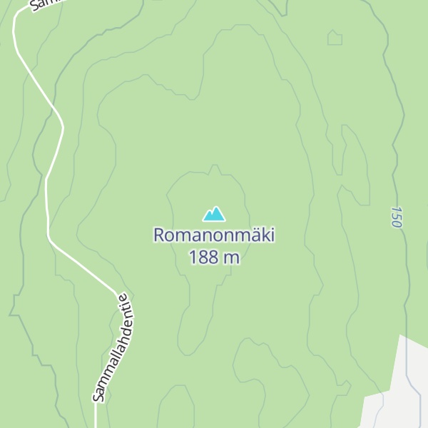 Map of Romanonmäki