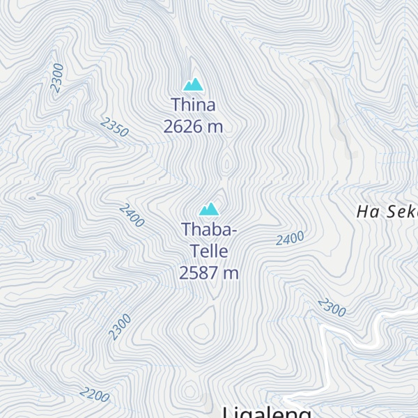 Map of Thaba-Telle
