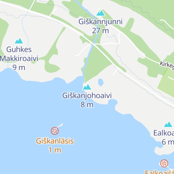 Map of Giškanjohoaivi