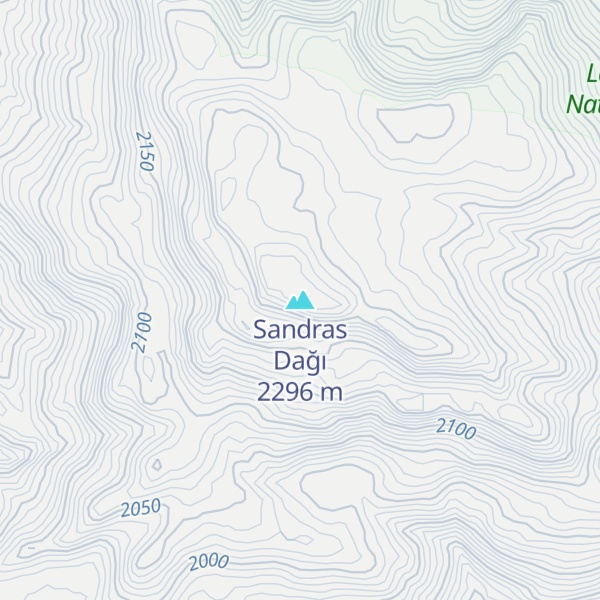 Map of Sandras Dağı