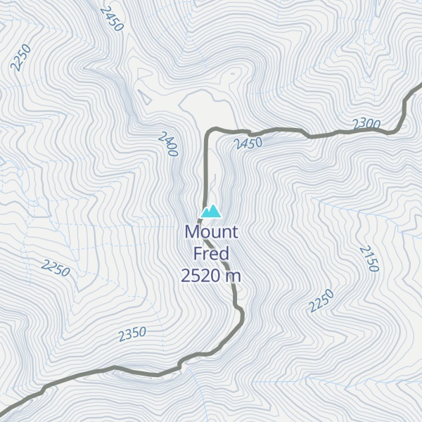 Map of Mount Fred