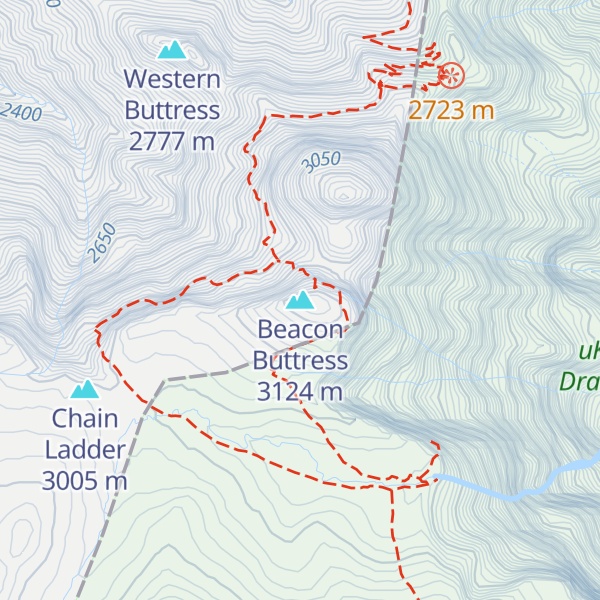 Map of Beacon Buttress