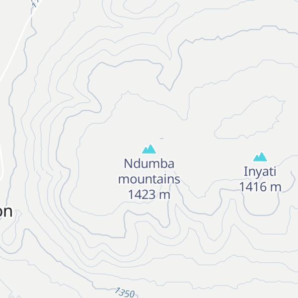 Map of Ndumba mountains