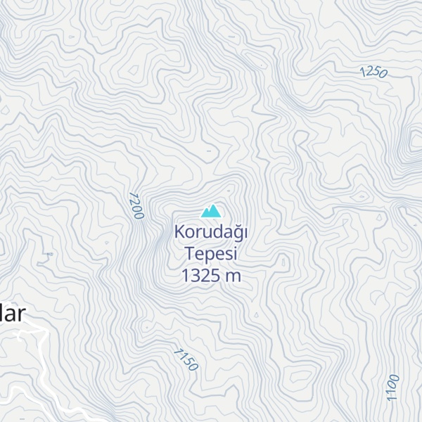 Map of Korudağı Tepesi