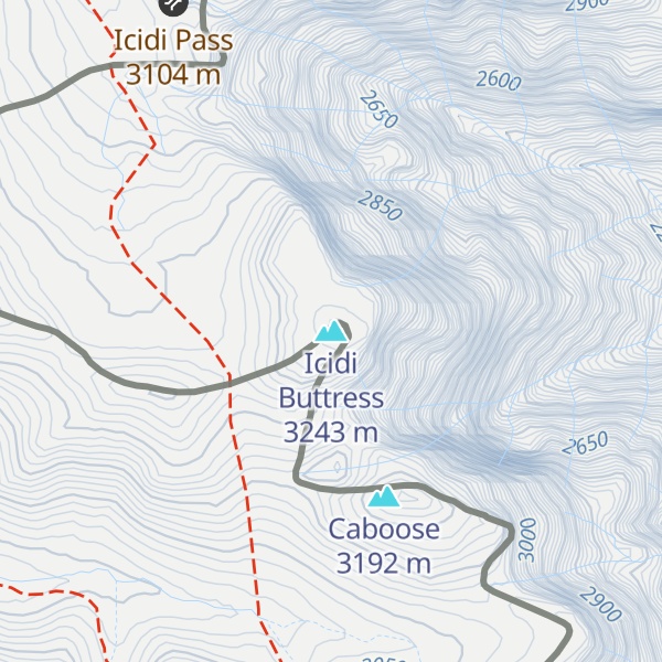 Map of Icidi Buttress