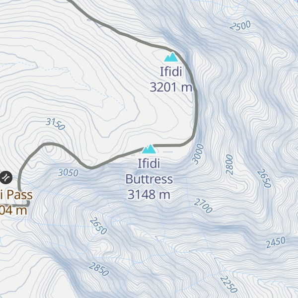 Map of Ifidi Buttress