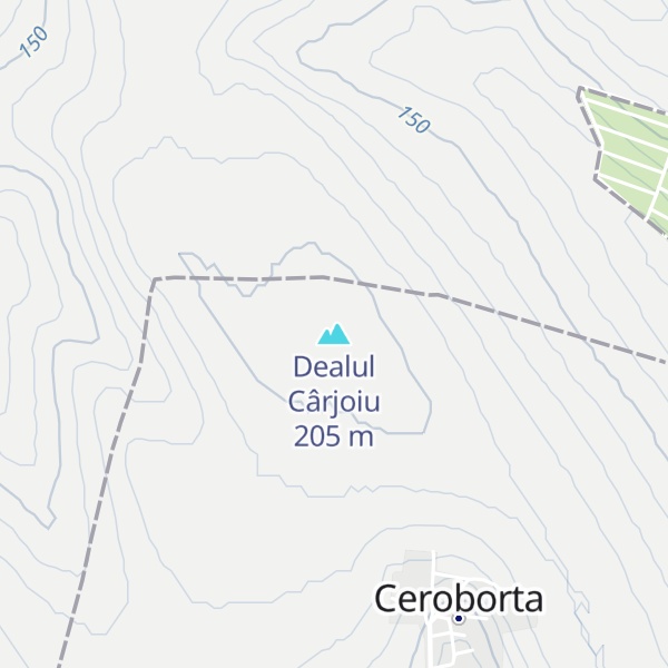 Map of Dealul Cârjoiu