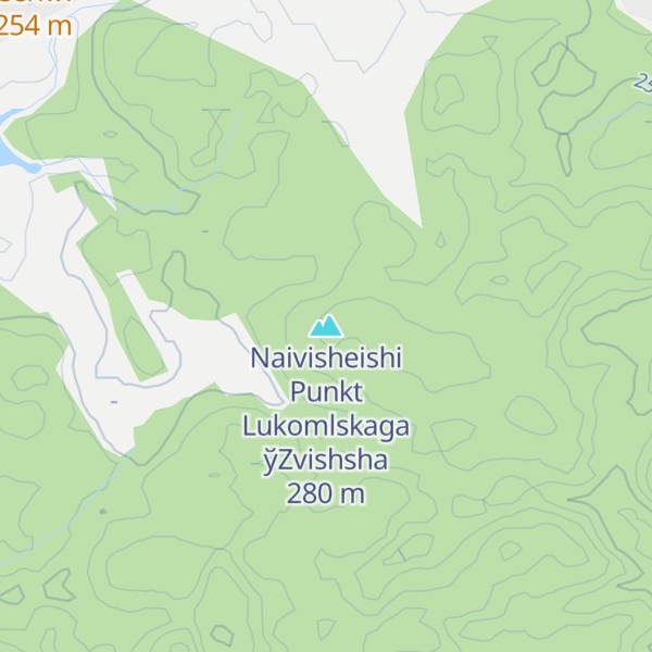 Map of Naivisheishi Punkt Lukomlskaga ўZvishsha