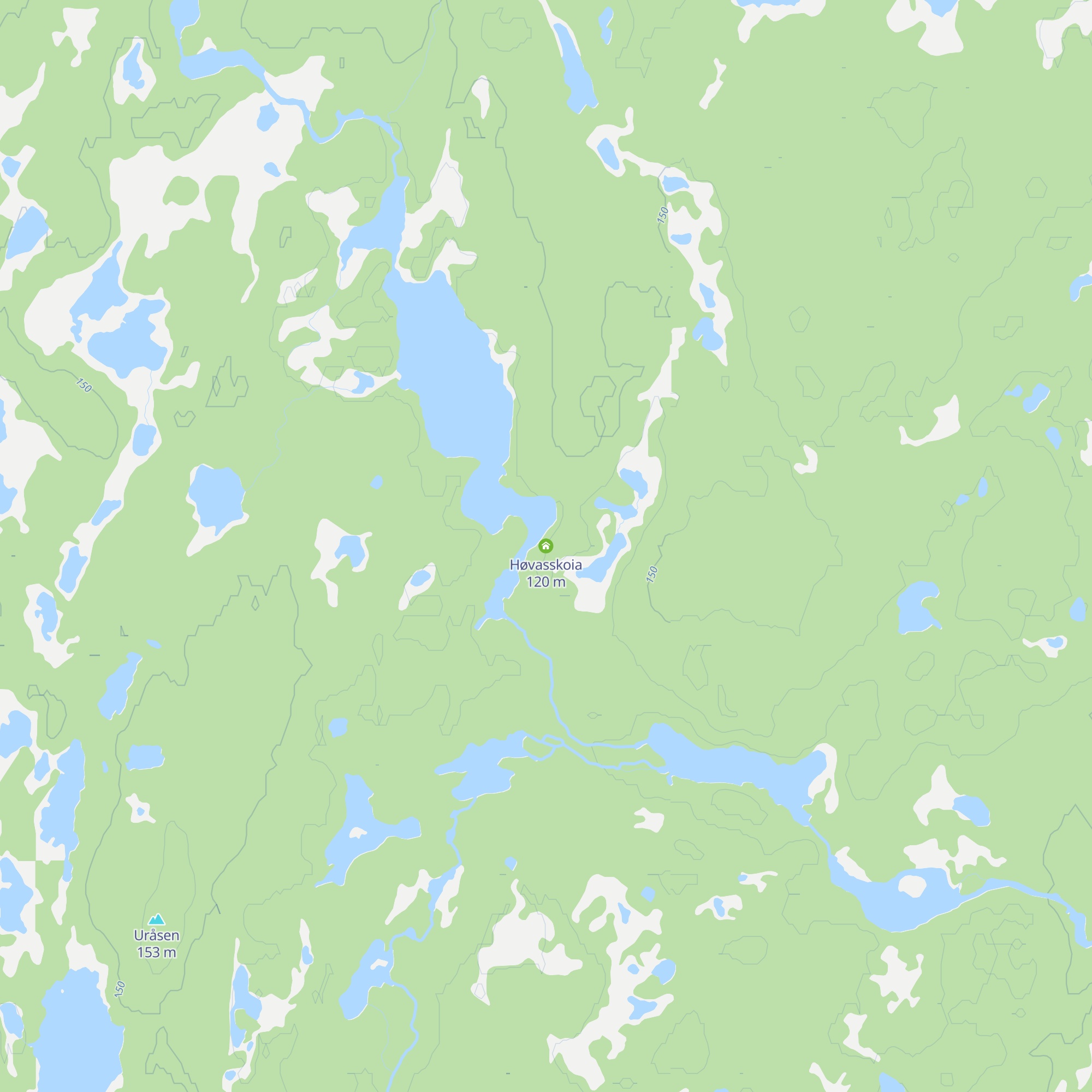 Høvasskoia map