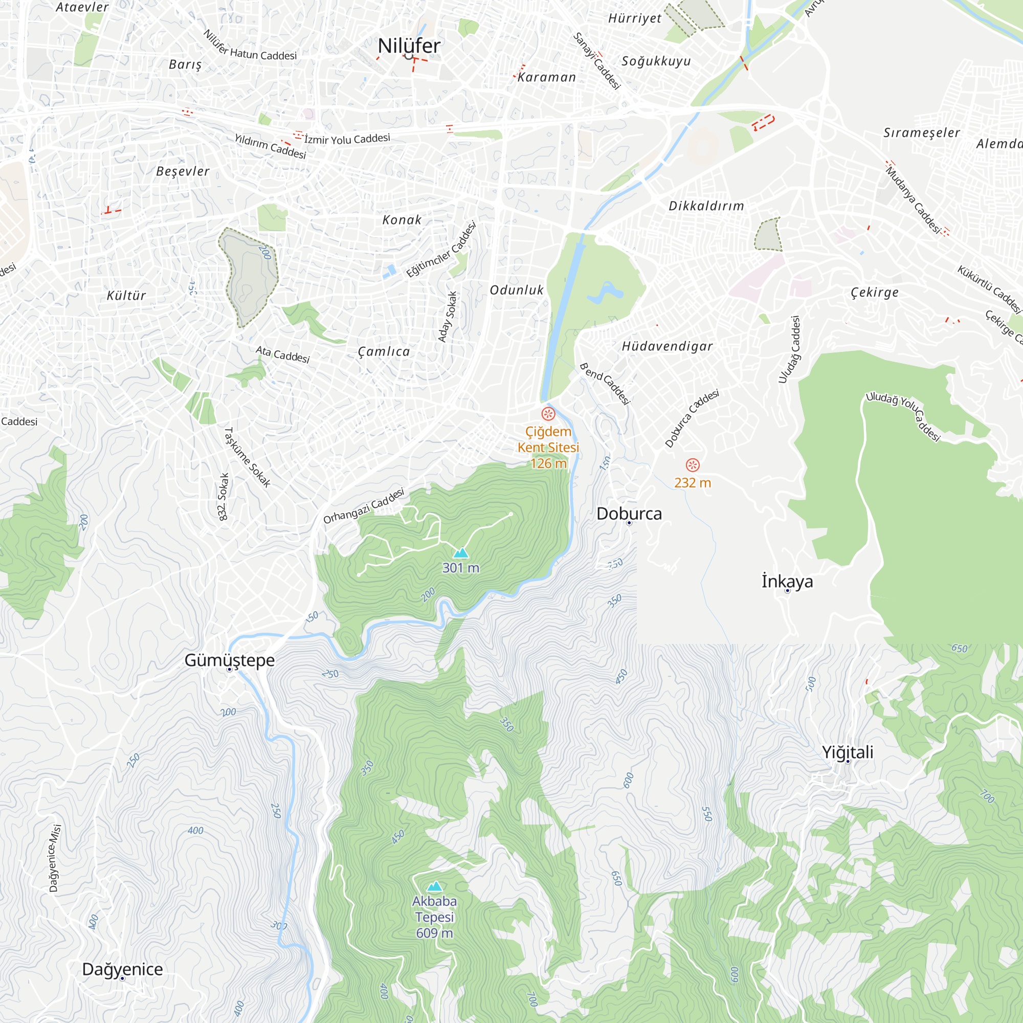 Bursa Extrem park map